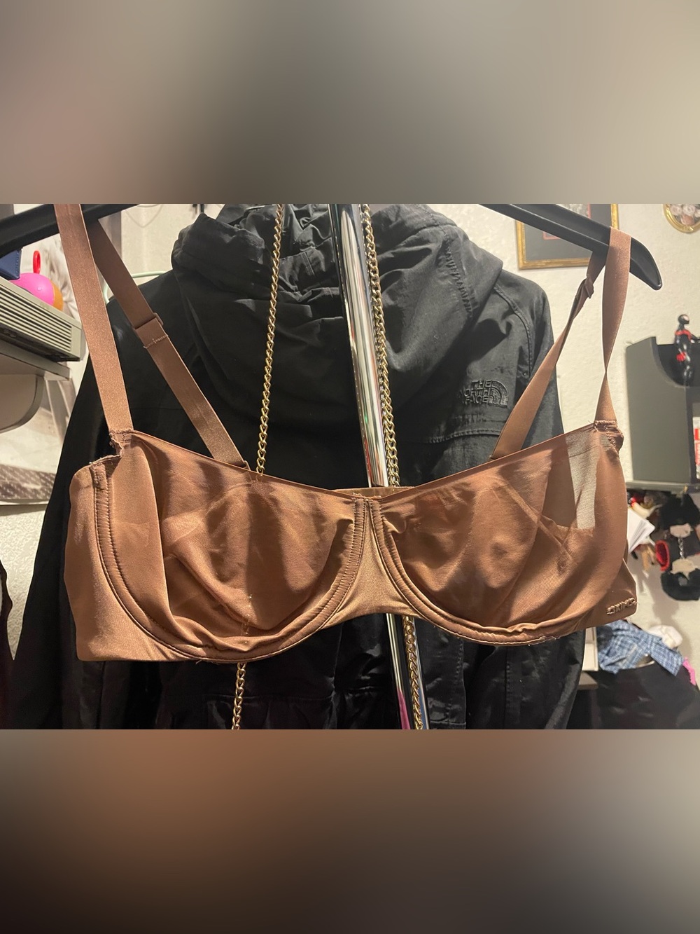 Guess Satin Underwire Bralette in Copper